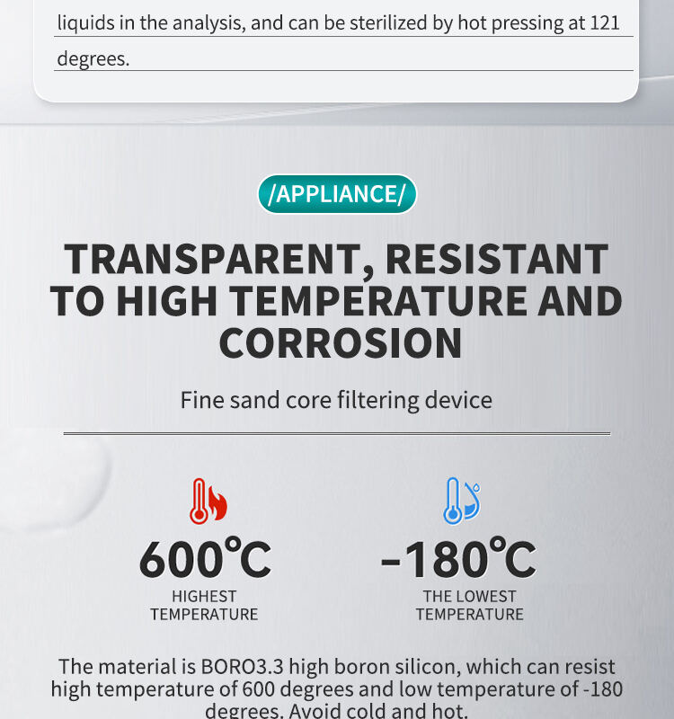 product solvent filtration apparatus glass sand core vacuum filter unit device with filter cup 300 ml receive bottle 250 500 1000 ml-4