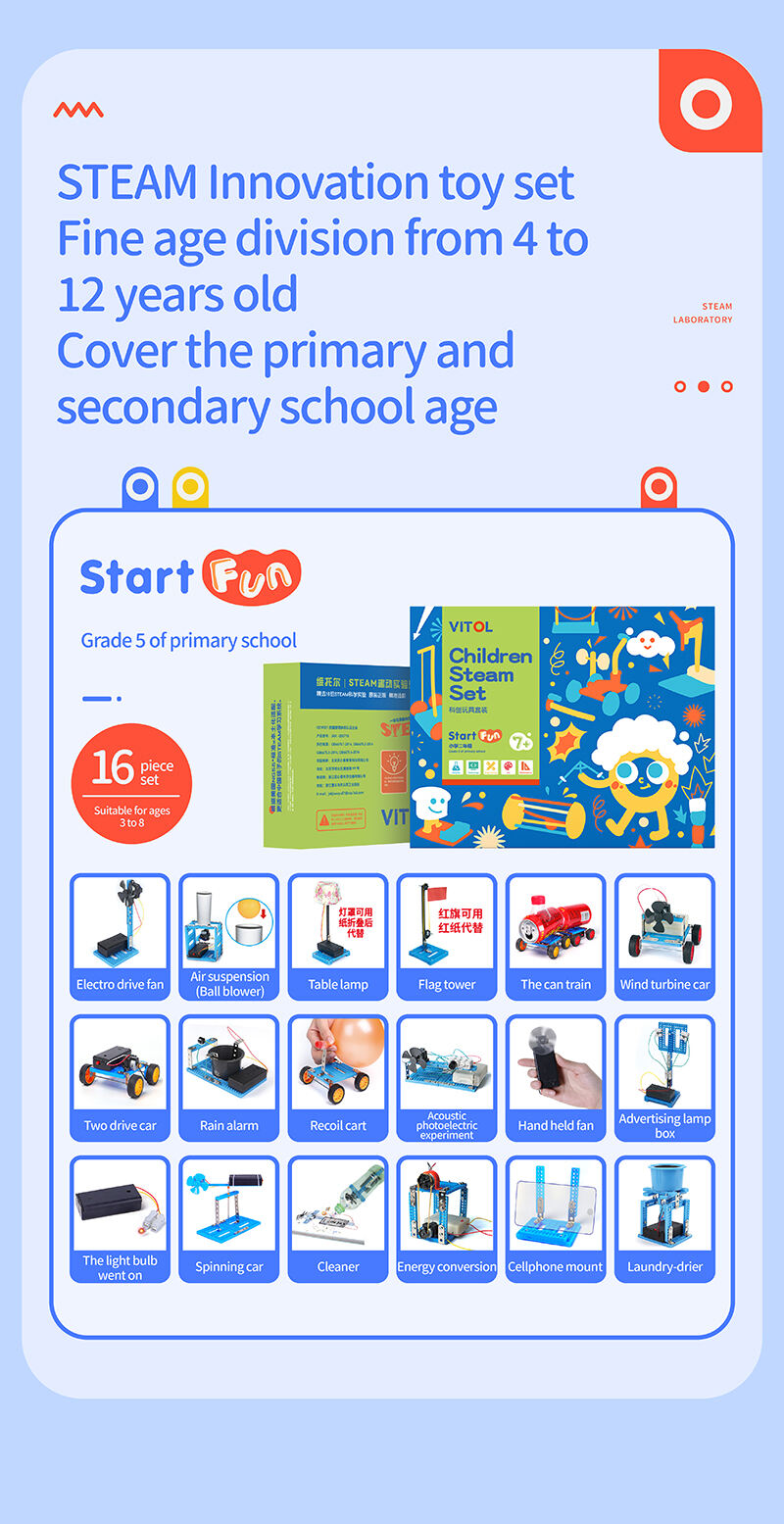 product steam toys educational science toys childrens science experiment educational set-14
