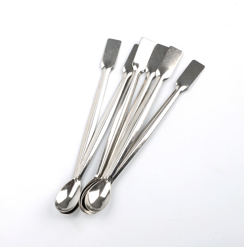 product lab stainless steel square tail spoon double head one spoon one scraper spatula-56