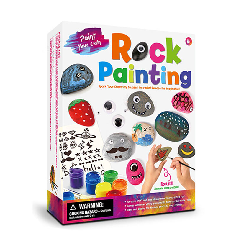 product factory wholesale steam teaching materials painting toys child diy creative stone painted pebbles set-3