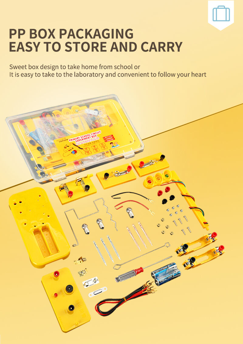 product factory price  primary school magnetism experiment kit experiment circuit box sets physics kits-9