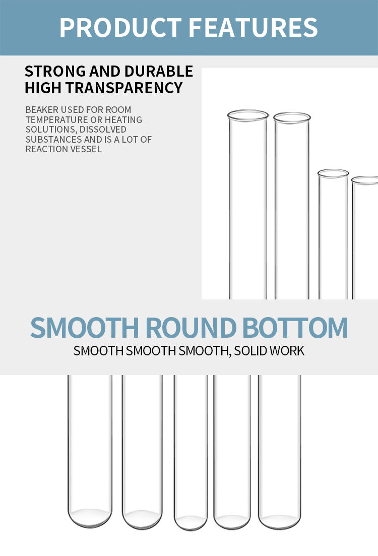 product good quality chemistry laboratory boro33 glass round bottom strong and durable coiled test tube-58