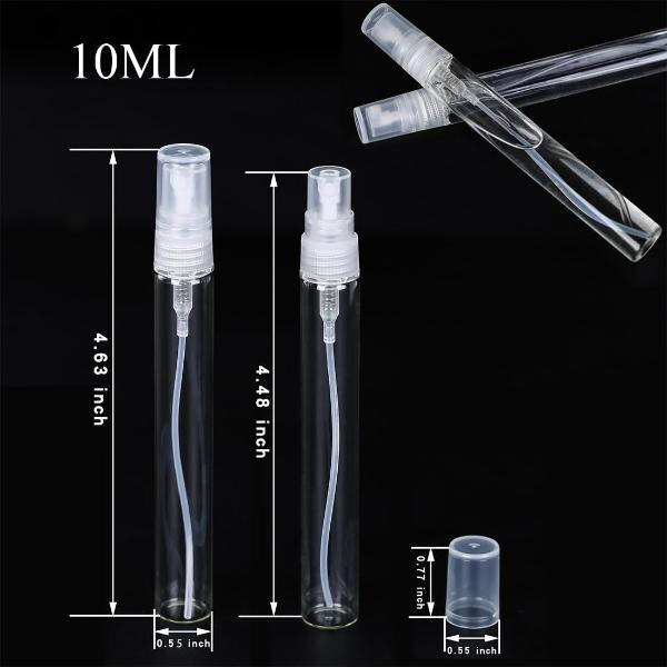 Glass perfume spray bottles exude sophistication and charm, making them a classic addition to any vanity.