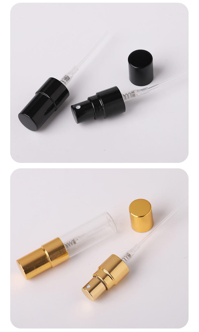 in Stock 12-Tooth Anodized Plastic Perfume Nozzle Small Sample Cosmetic Moisturizing Pressure Type Perfume Spray Nozzle manufacture