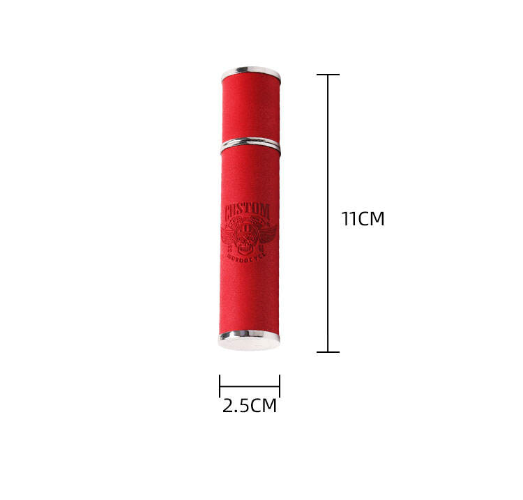 Customize Red Blue Empty Portable Luxury Travel Bottles 10ml Leather Perfume Atomizer factory