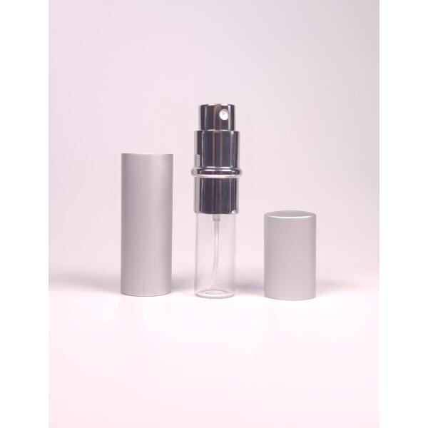 The classic allure of frosted perfume bottles.