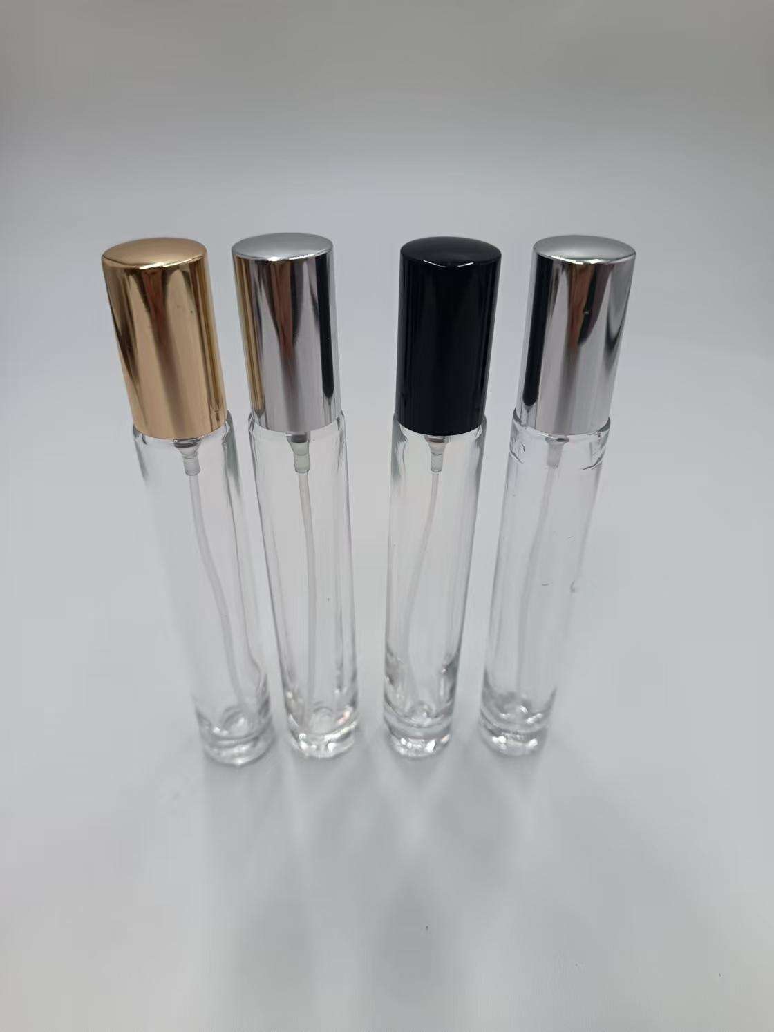 Factory Supply round 10ml Glass Round Bottles with Roll Top 5ml-30ml Sizes for Perfume Packing-Electroplated & Frosted Surface details