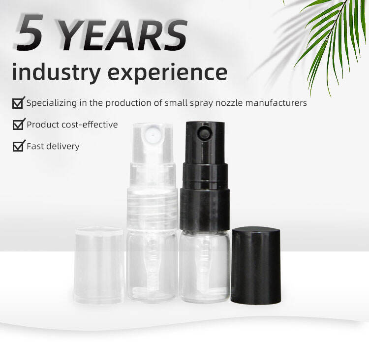 Plastic 410 Screw Neck Black Atomizer Clear Portable Empty Refillable Glass Vial Mini Perfume Sample Bottles factory