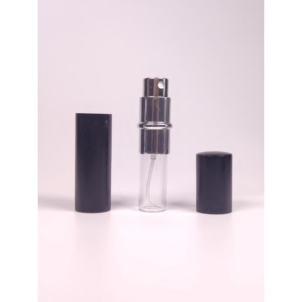 Add a touch of luxury with frosted glass perfume bottles.