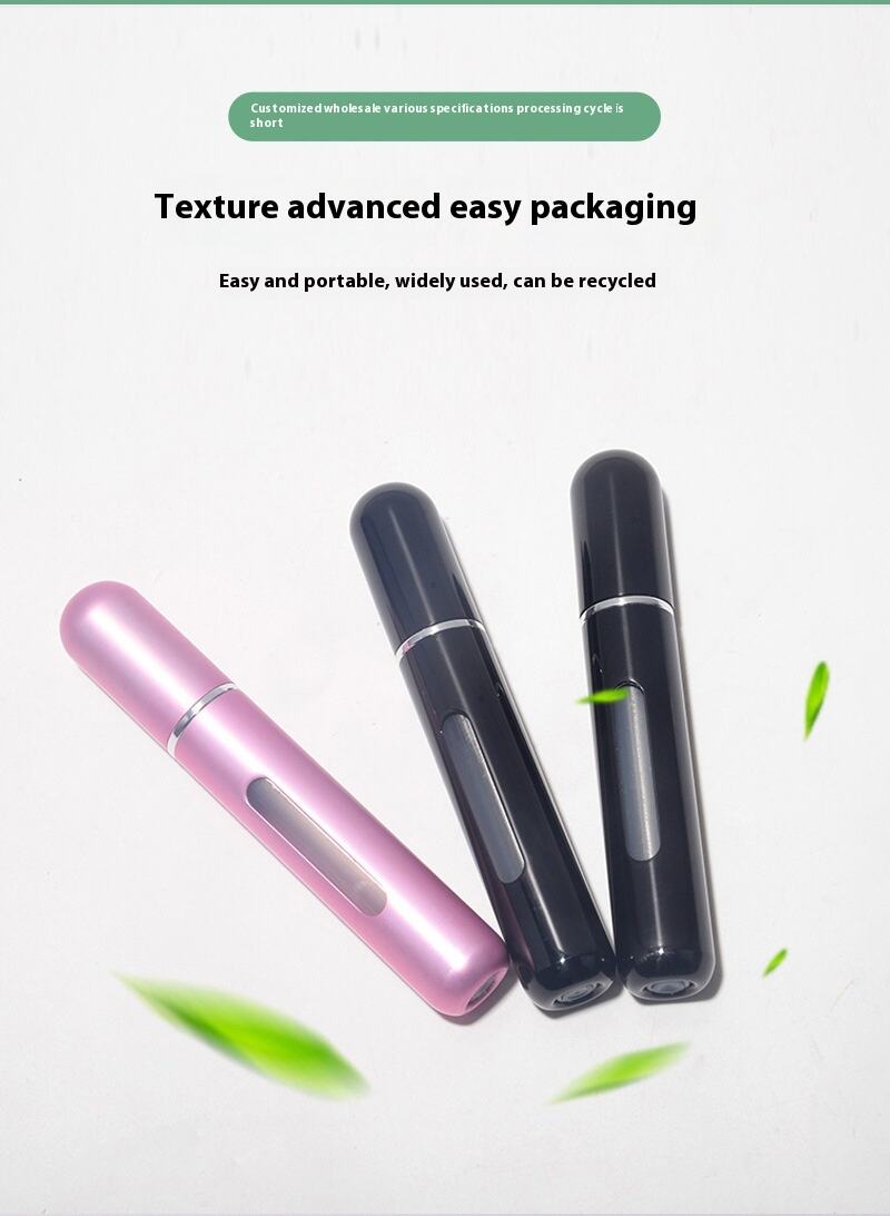 10ml Bottom Filling Perfume Bottles Push-Type Mini Cosmetic Empty Aluminum Spray Bottle Plastic Skin Care Perfume Atomizer manufacture