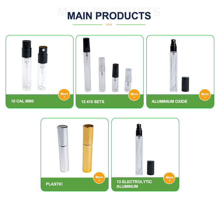 Custom Small Refillable Round Empty Luxury Glass Bottling Perfume Oil Spray Sample Bottle supplier