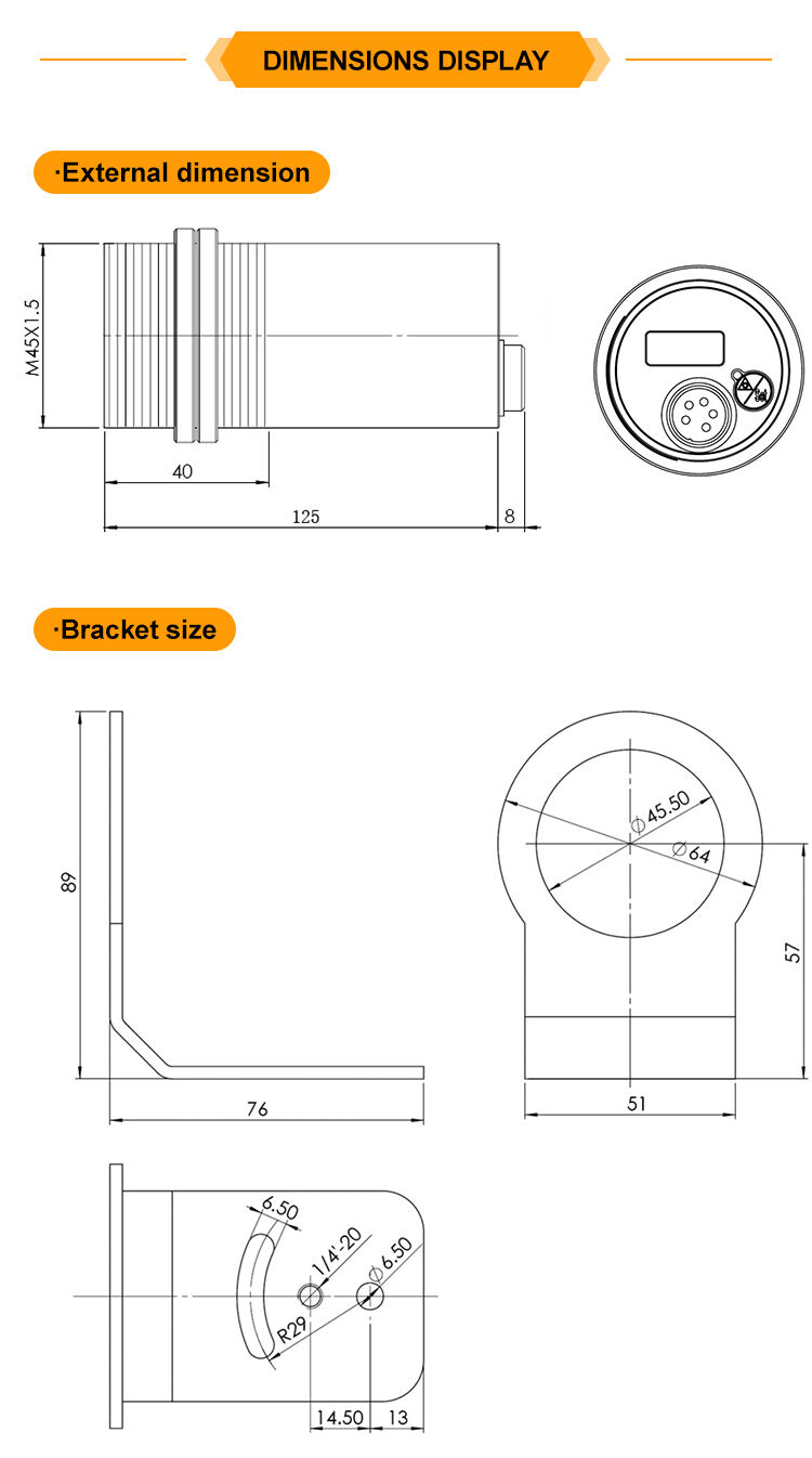 JSD-T1060A 100~600℃ Probe Non-contact Industrial Transmitter Measurement Thermometer 4-20mA Online Infrared Thermometer Sensor manufacture