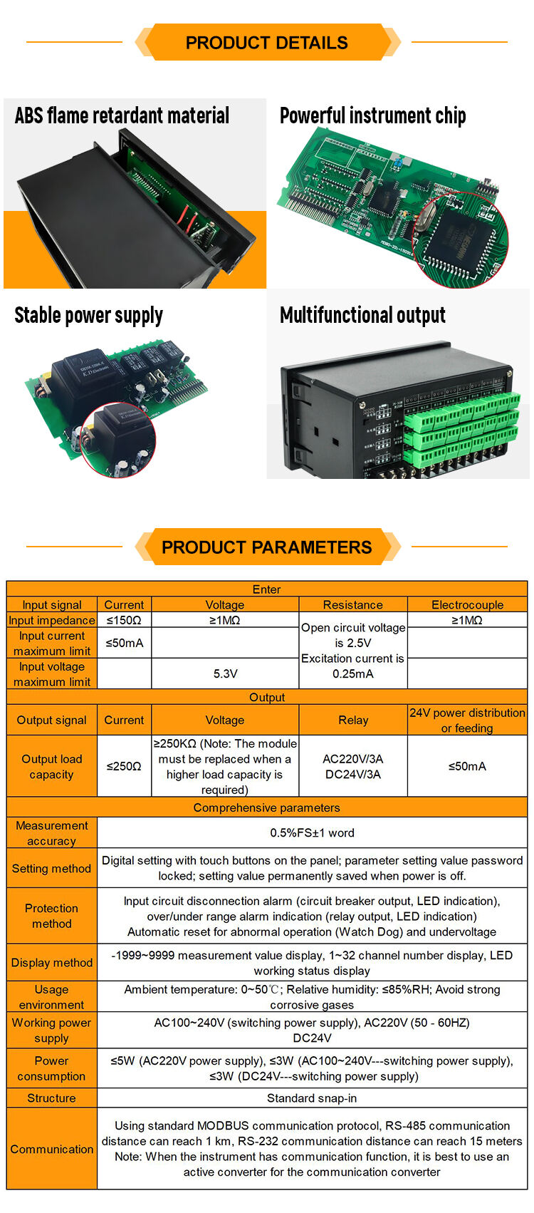 JSD/A-A004 4-32 Multi-channel inspection intelligent display instrument digital temperature alarm thermostat details