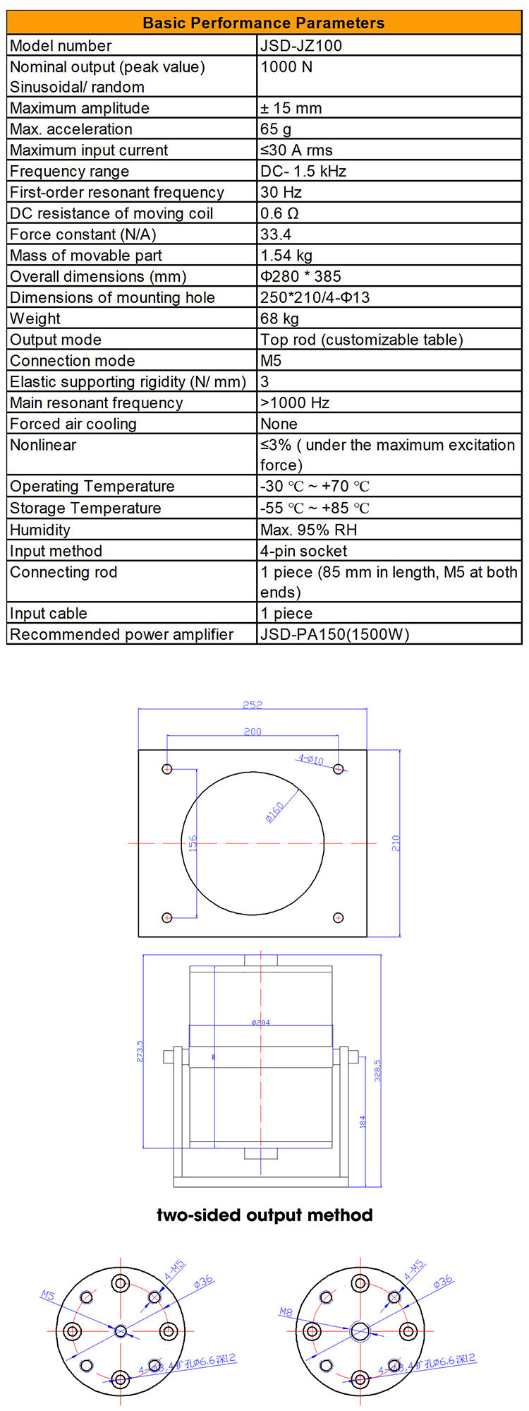 JSD-JZ100 Modal Shaker Vibration Exciter Small Vibration Table supplier