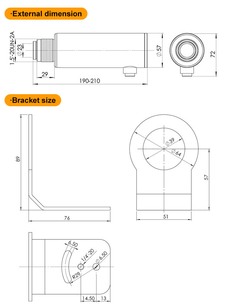 KASINTON JSD-2S140A 600~1400℃ 4-20mA IP65 Non Contact Infrared Temperature Sensor Infrared Temperature Sensor Steel manufacture