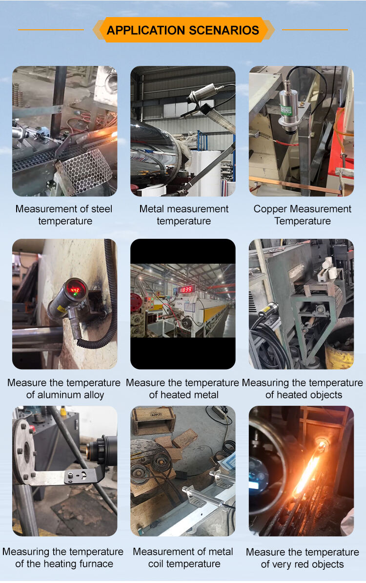 JSD-T1060A 100~600℃ Probe Non-contact Industrial Transmitter Measurement Thermometer 4-20mA Online Infrared Thermometer Sensor details