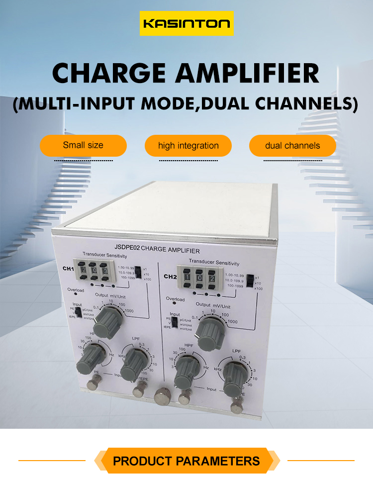 JSDPE02 Factory Price High Pass Filters Dual Channels Charge Amplifier For Vibration Sensor factory