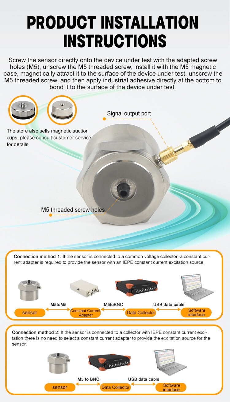 JSDED00XX5H Ic Piezoelectric Acceleration Sensor Industry Strong Anti-Jamming Force Small Size High Sensitivity manufacture