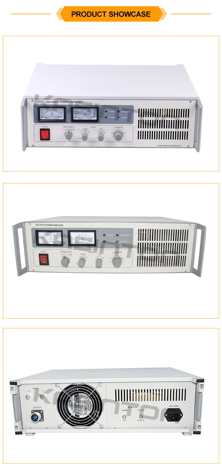 KASINTON JSD-PA010 100W Power Amplifier High Power Amplifier Vibration Test Modulated Amplitude Exciter details