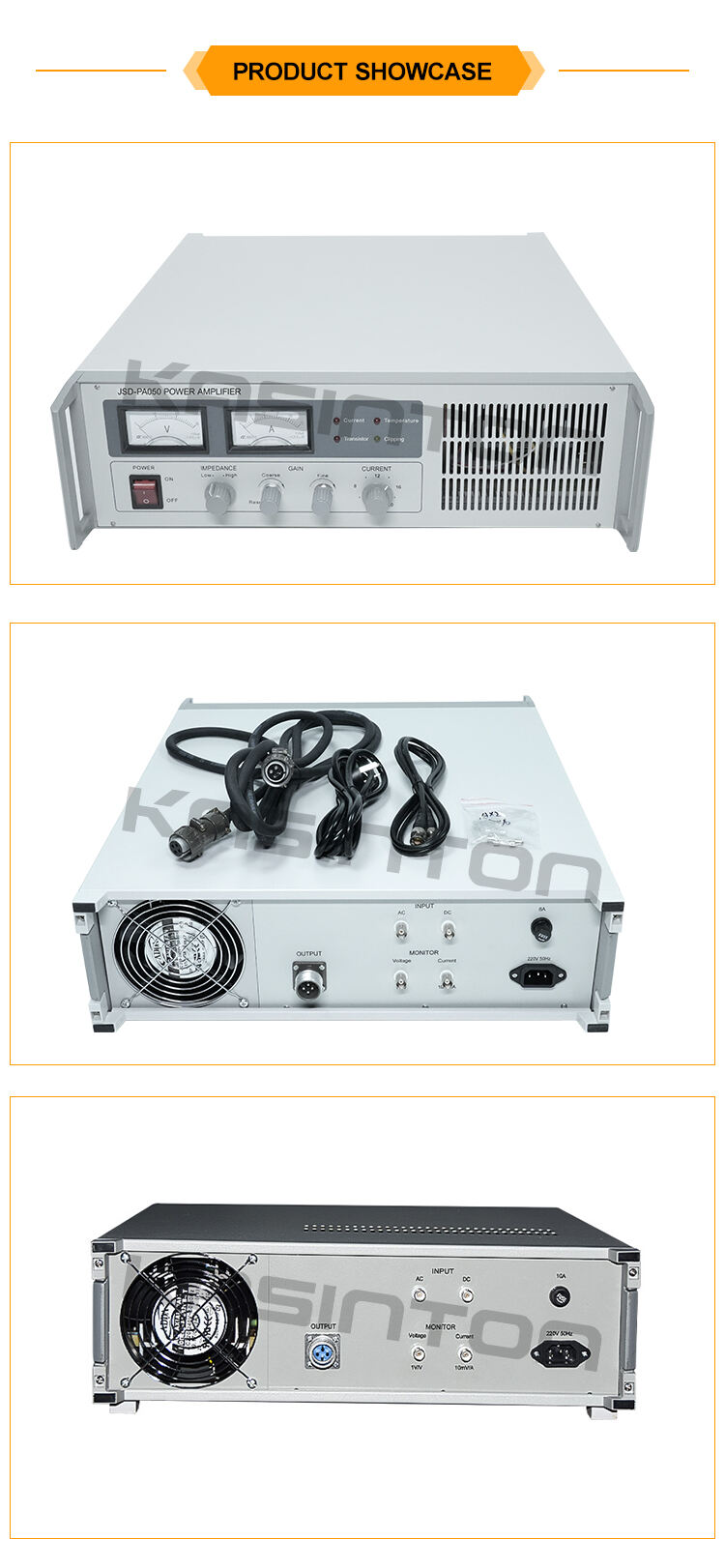 KASINTON JSD-PA050 500W Power amplifier High power amplifier vibration test modulated amplitude exciter details