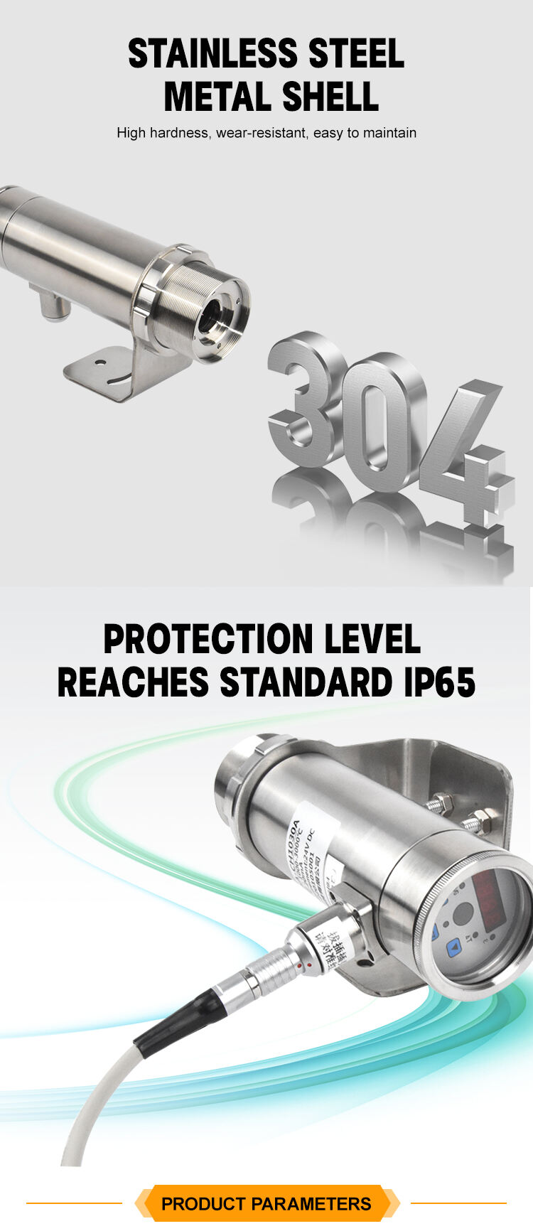 JSD-CL2060AR 200~600℃ Measuring Aluminum Industrial Temperature Sensing Probe Infrared Temperature Sensor details