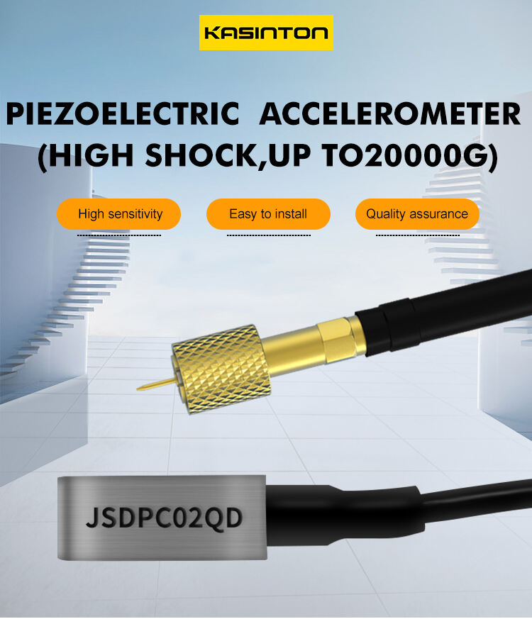 JSDPC02QD Great Price 20000G High Shock And Vibration Measurement PE Type Stainless Steel Piezoelectric Accelerometer details