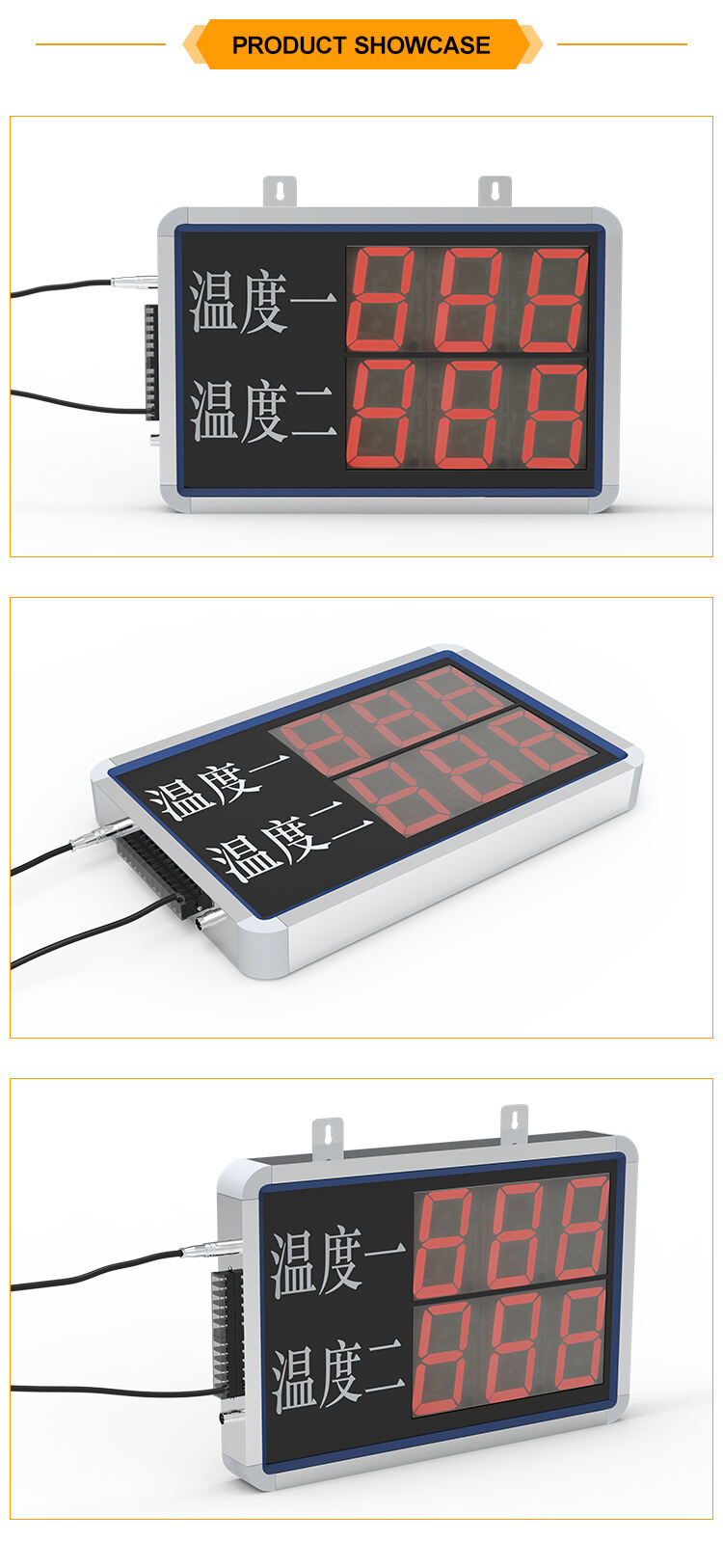 KASINTON JSD-DP02ADZ Market Office Use Dual Channel Large Screen Temperature Controller Suspension Type factory