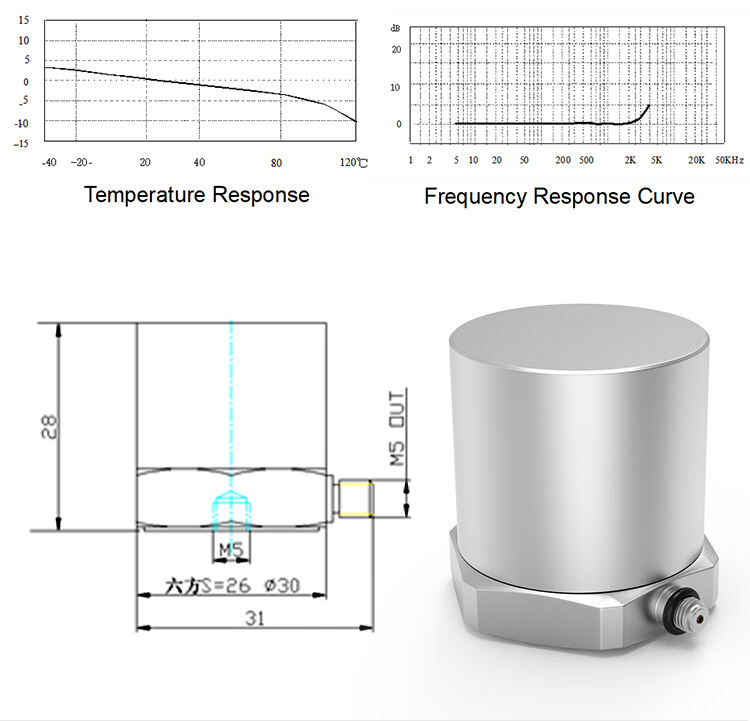 JSDEC0001 Piezoelectric Acceleration Sensor General Purpose IEPE Type Vibration Shock Measurement High Sensitivity 10G details