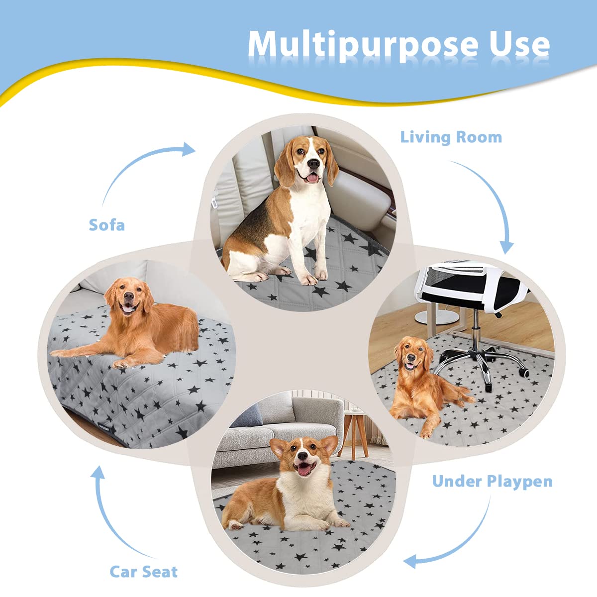 Non Slip Reusable Washable Dog Pads manufacture