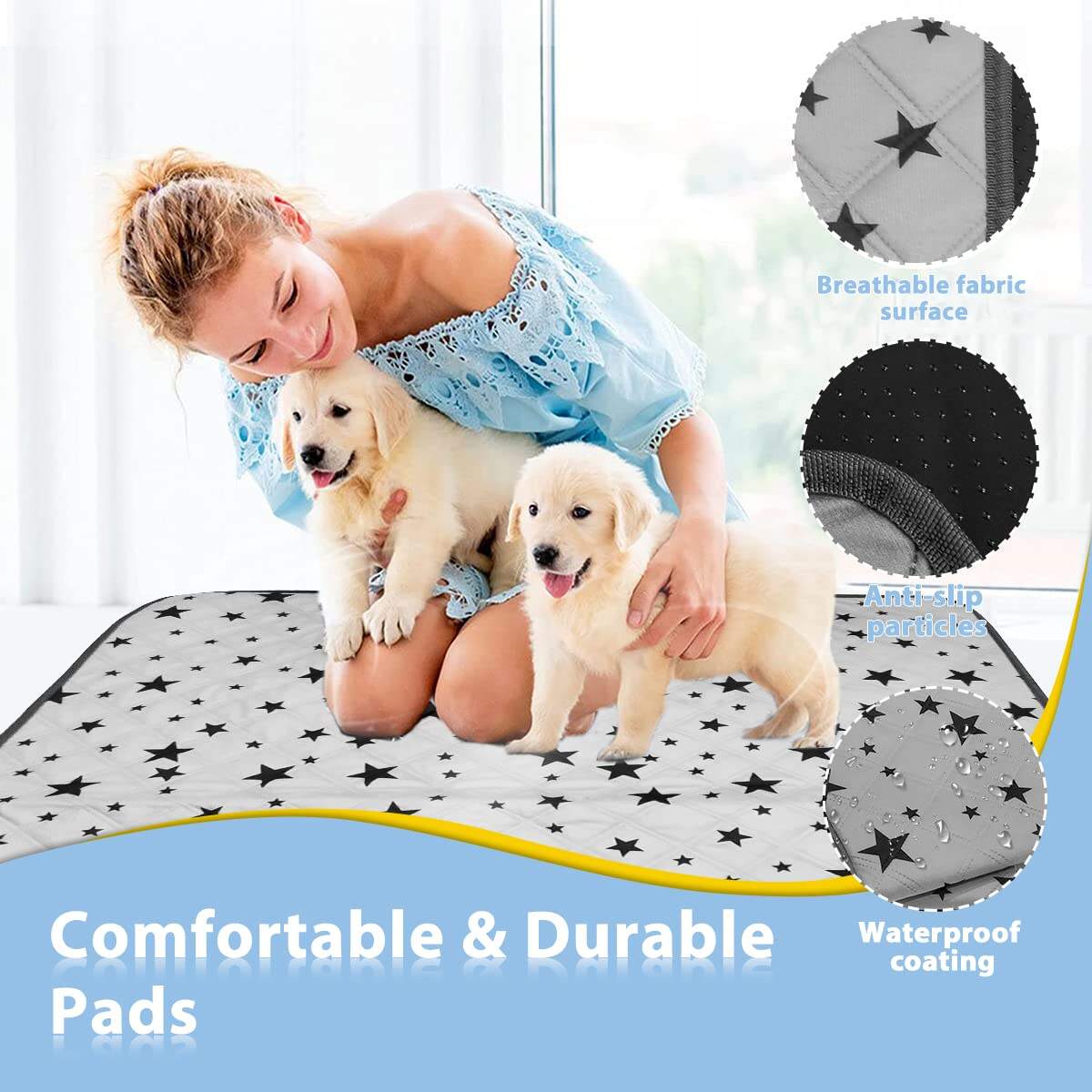 Non Slip Reusable Washable Dog Pads factory