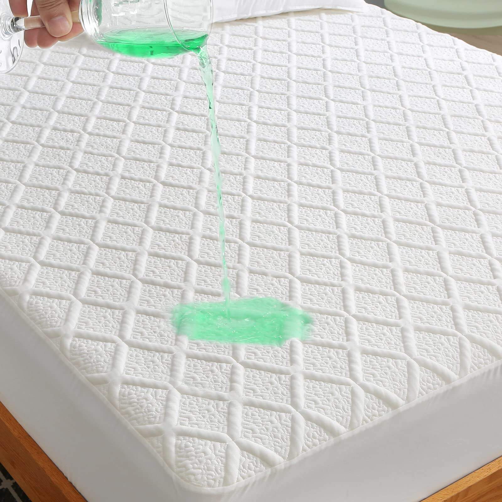 Washable removable cover mattress protector details