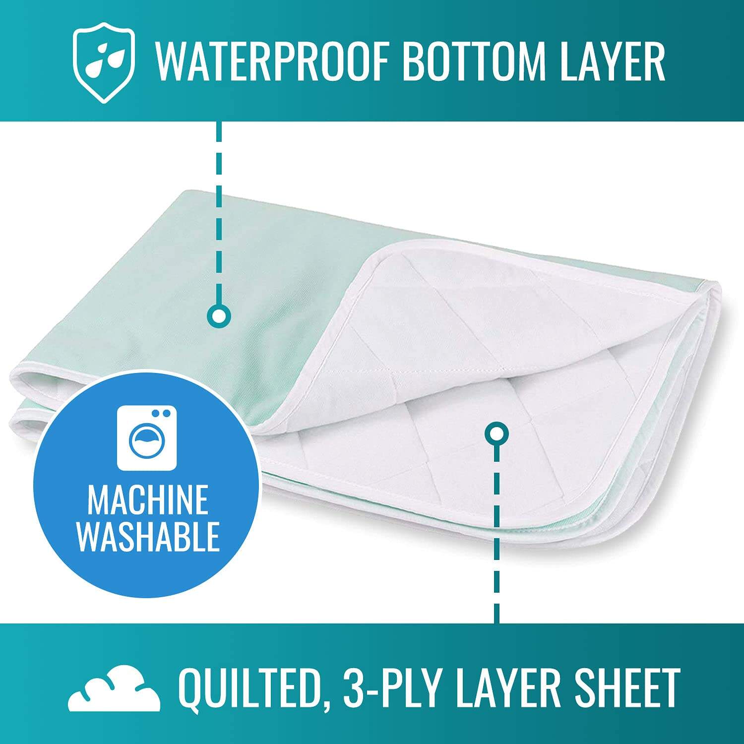 Washable Bed Protector Pad With 4 Handles factory