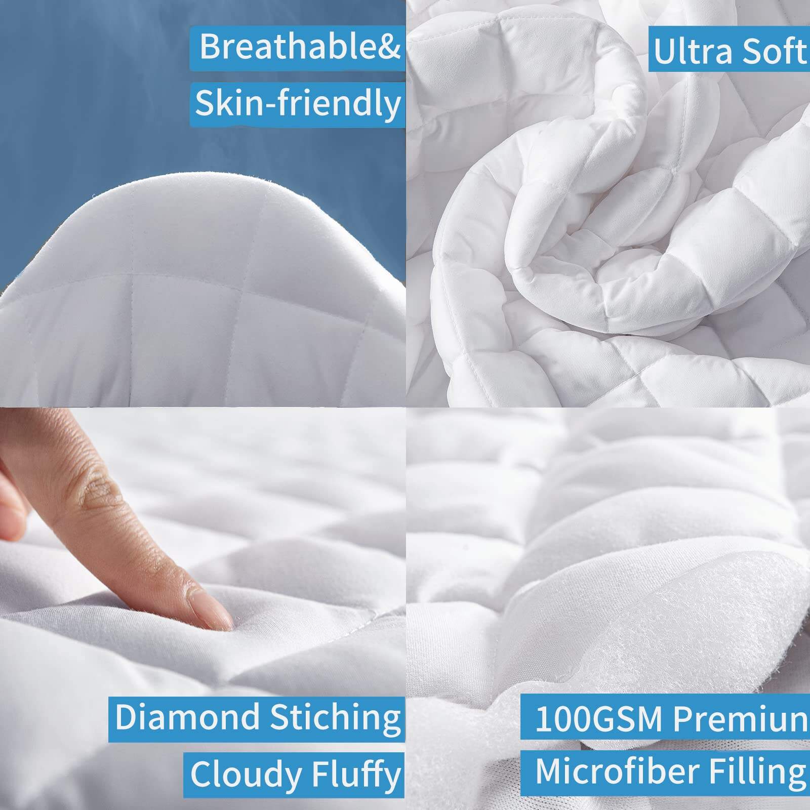 Solid Color 100% Waterproof Bed Protector factory