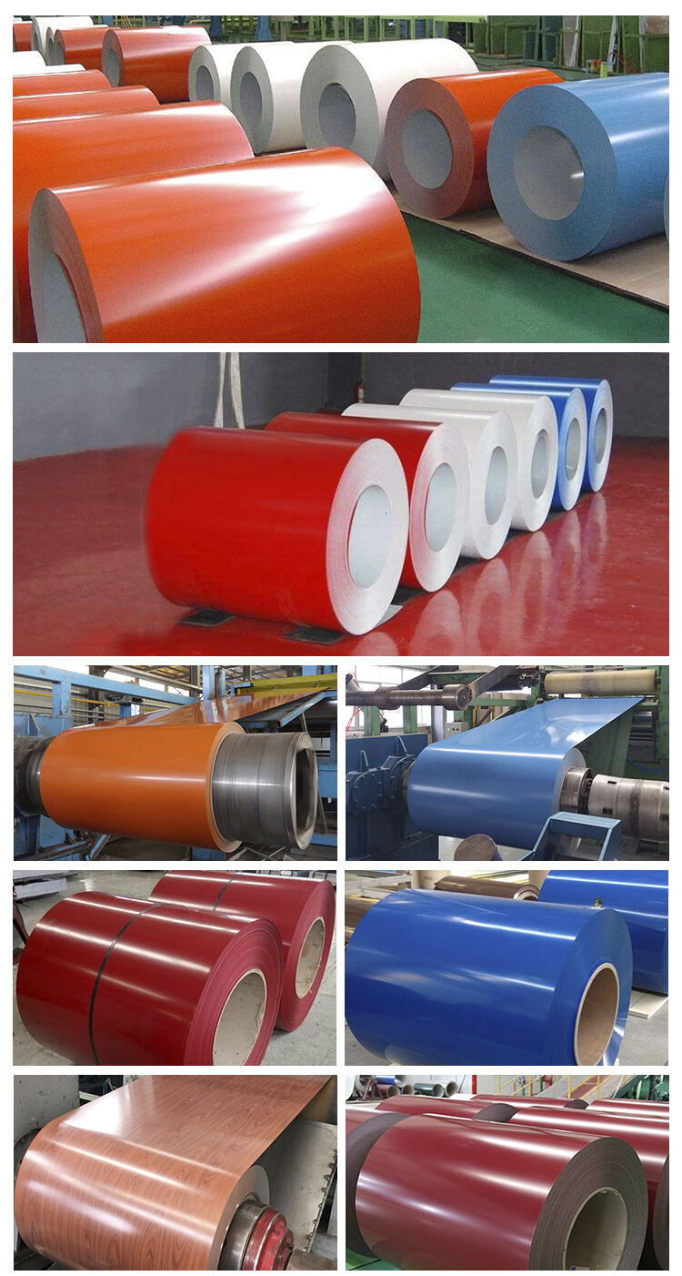 Multi-color cold rolled 0.6mm thick dx51d z275 ppgl ppgi galvanized color coated steel coil factory