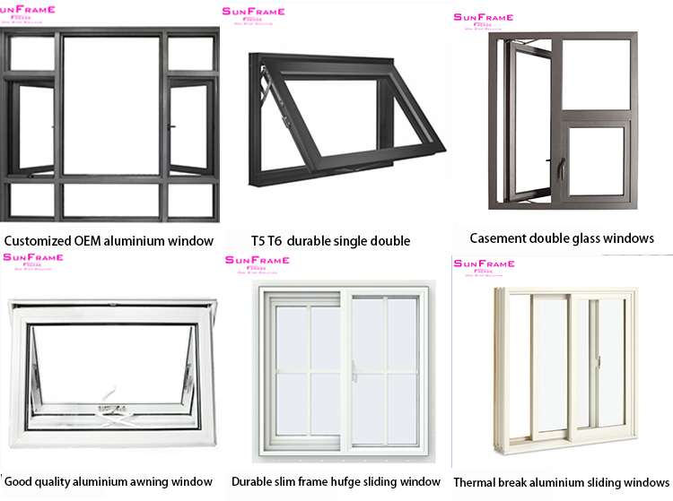 product home thermal break aluminum glass swing windows hurricane impact resistant casement window for house-1