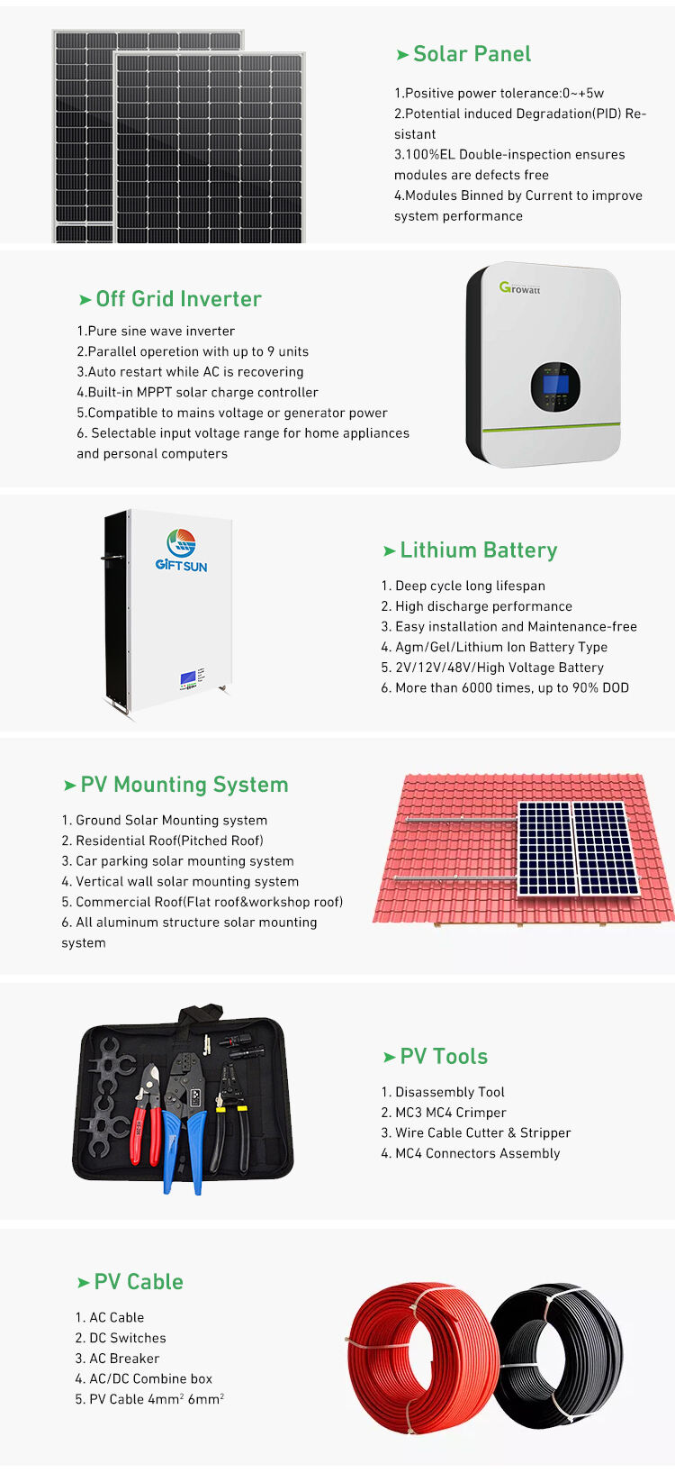 5kw Solar Power Kit System manufacture