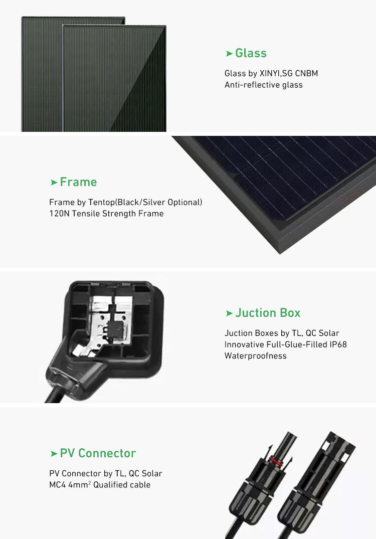 Full Black Monocrystalline Half Cut Solar Panel supplier