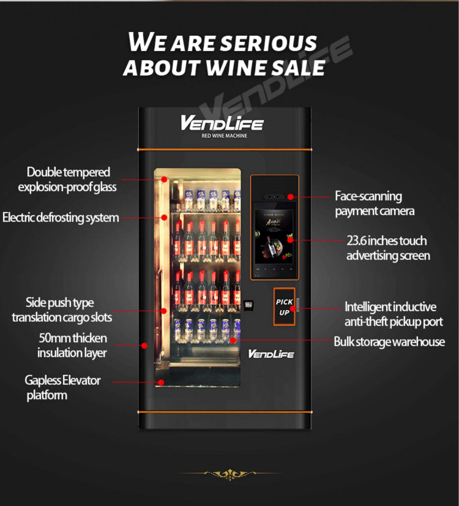 Vendlife Beer vending machine use Mechanical XY axis lifting trolley vending machine for sale alcohol Wheat beer factory