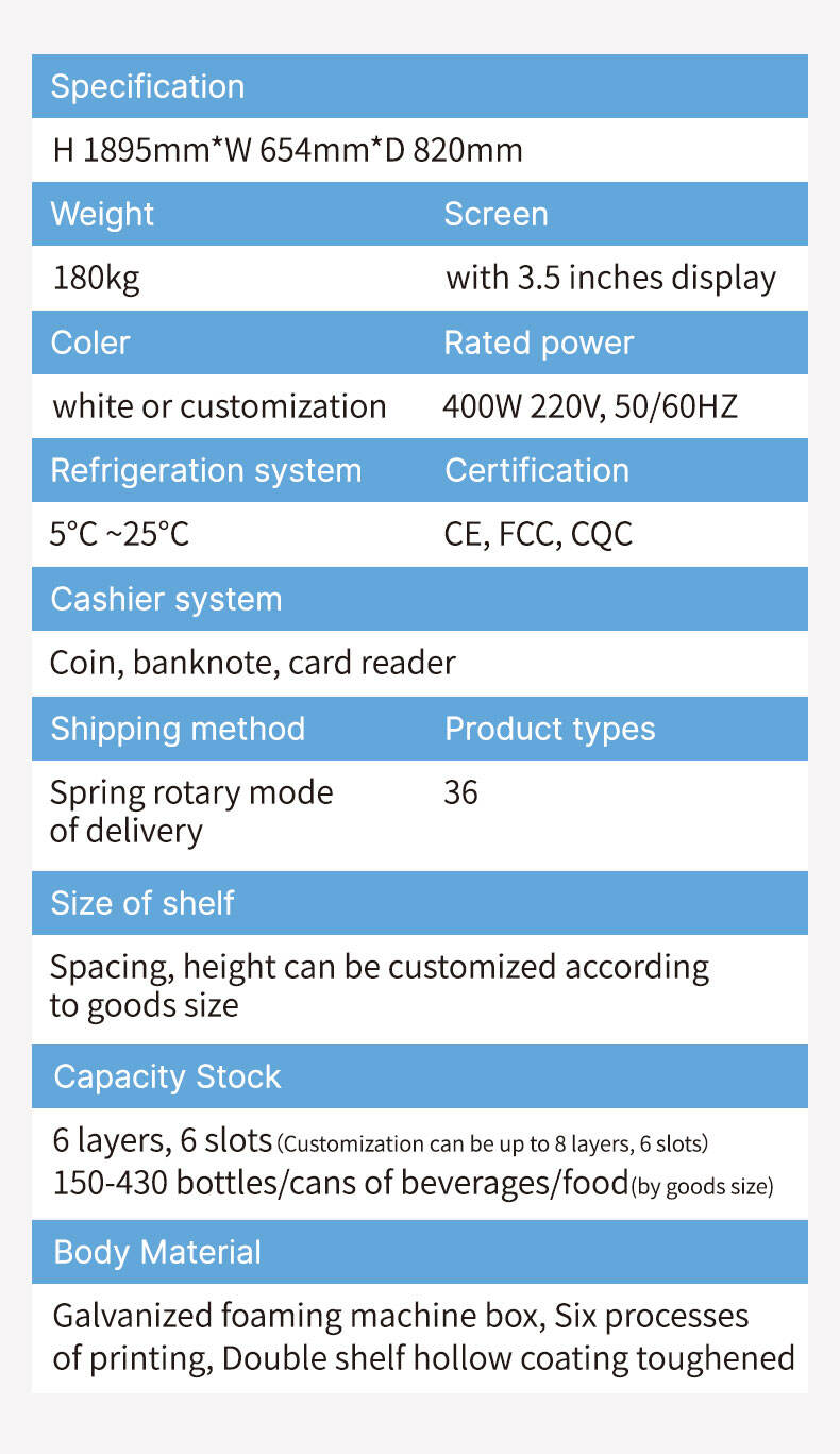 Best seller combination Snack Vendlife vending machine for cold drinks and food manufacture