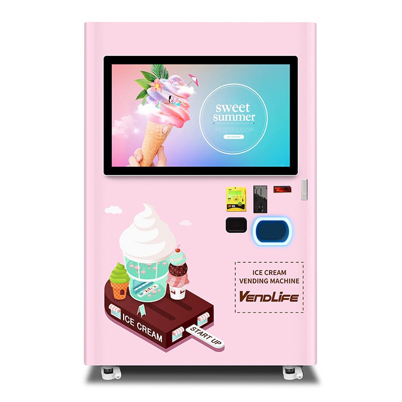 Customized New Commercial Ice Cream Ball Coin Operated Soft Icecream Machine maquina de helados manufacture