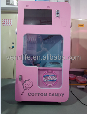 Vendlife Commercial earn money make Marshmallow cotton candy robot machine kids full automatic cotton candy vending machines factory