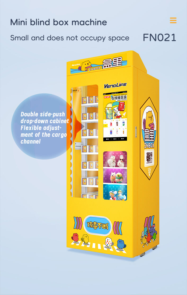 XY elevator labubu lucky gifts kids toys mystery blind box vending machine with touch screen showroom manufacture