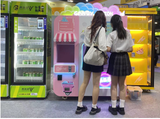 Vendlife Commercial earn money make Marshmallow cotton candy robot machine kids full automatic cotton candy vending machines manufacture