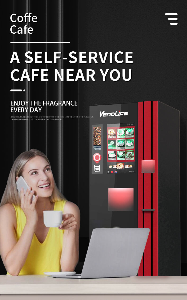 Floor mounted bean to cup coffee vending machine for sale public vending coffee machine hot and cold manufacture