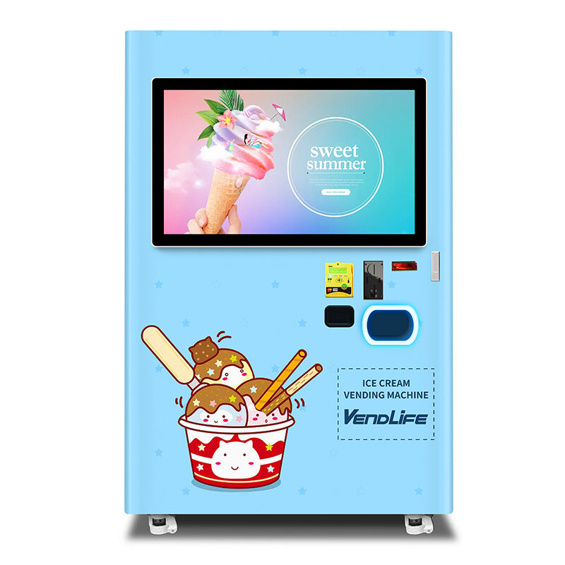 Customized New Commercial Ice Cream Ball Coin Operated Soft Icecream Machine maquina de helados manufacture