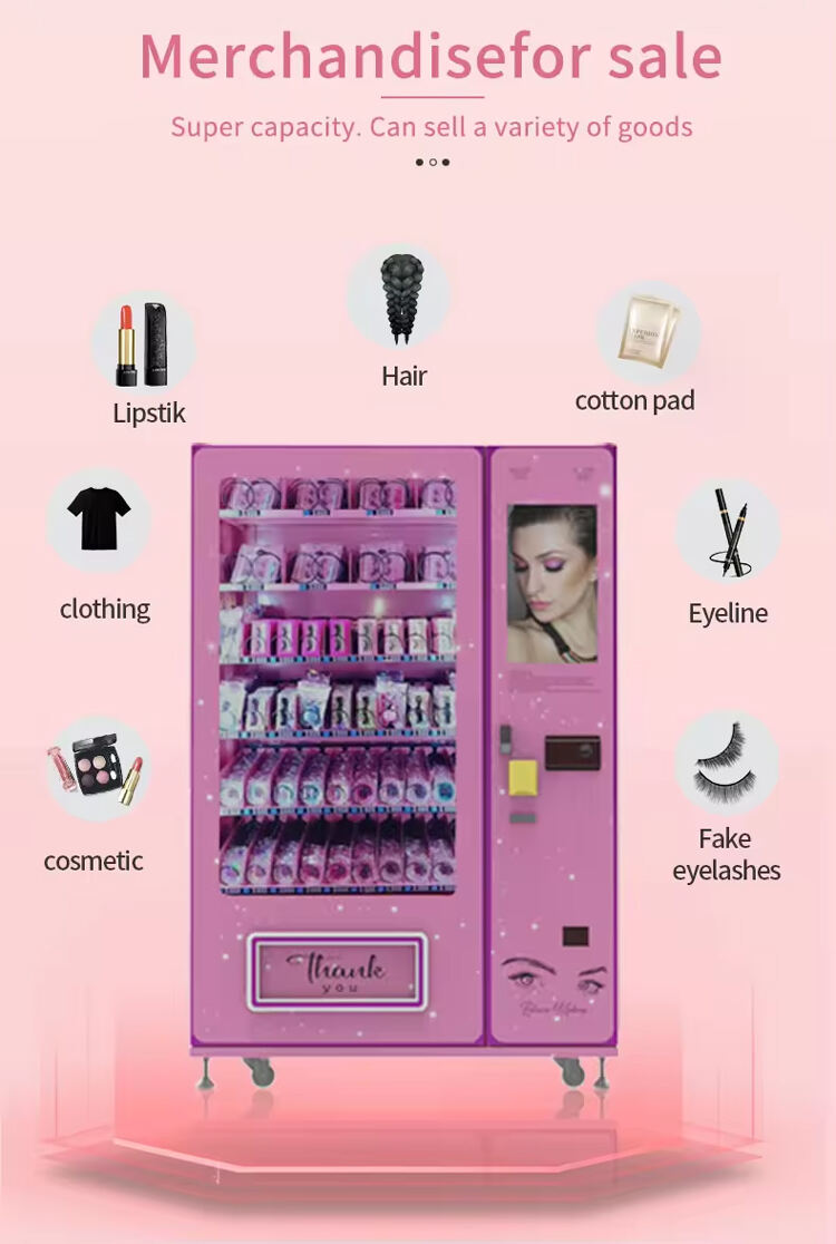 Popular beauty retail items cosmetics combo vending machine self service small lash automatic hair eyelash vending machines factory