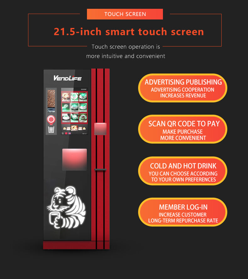 Smart Combo Locker and Coffee Vending Machine Fully Automatic For Business Vending Machine Coffee Tea bean with card operated supplier