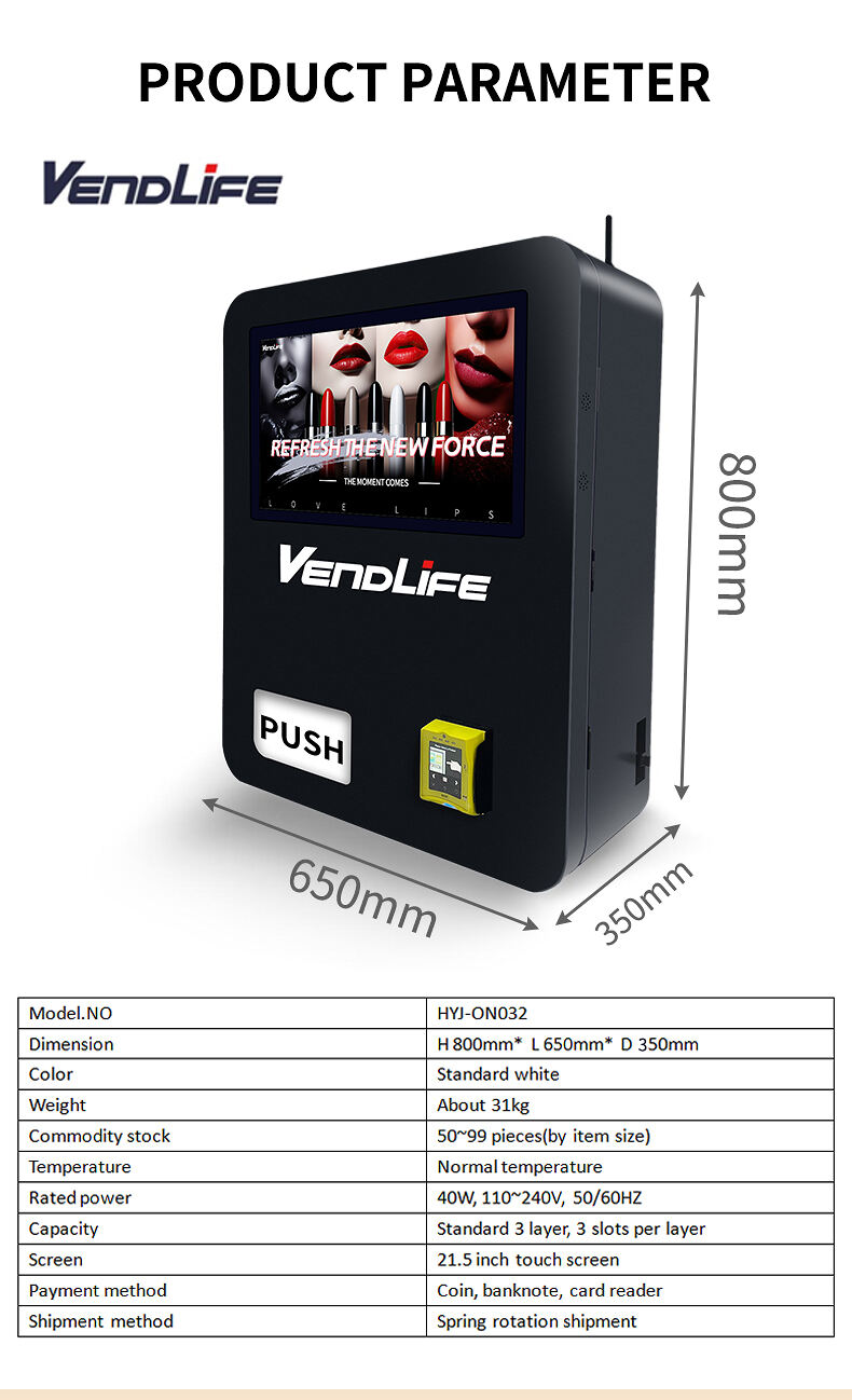 Vendlife Self-service Supply Small Smart Vending Machine Age Verification Wall Mounted Tabletop Vending Machine factory