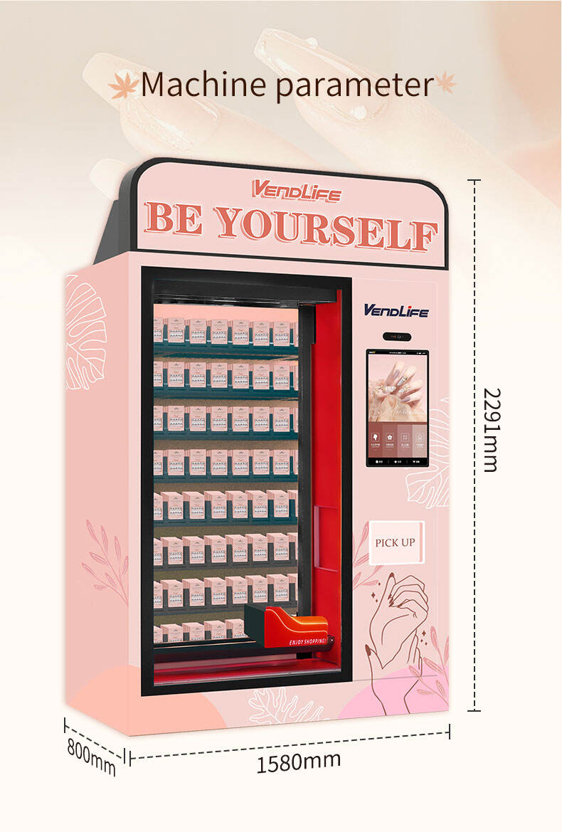 New Trend Full Automatic Makeup Cosmetic Eyelash Vending Machine for Hair and Lashes Press on Nails Vending Machine factory