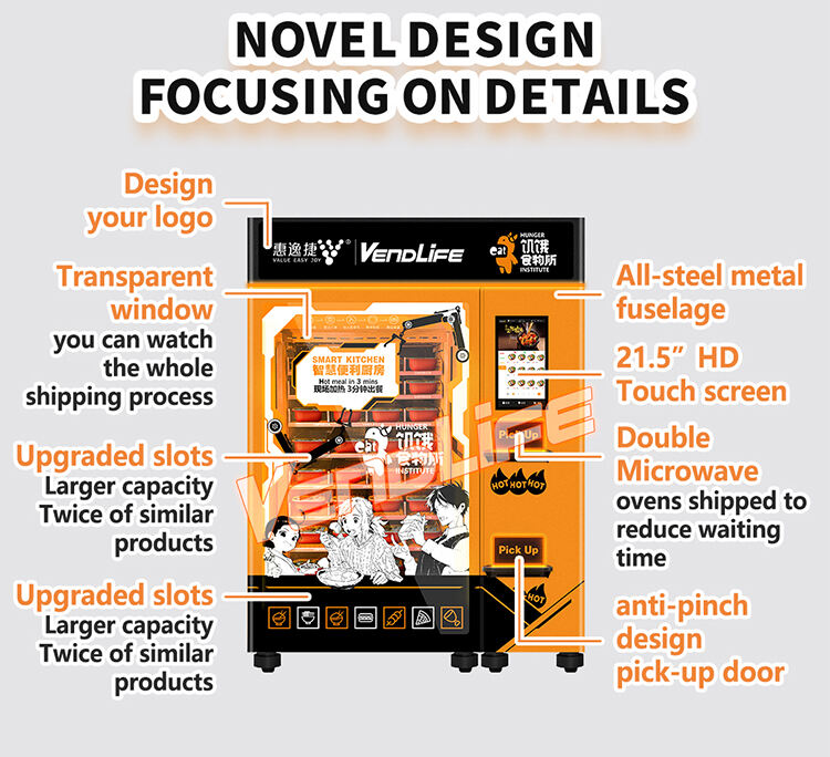 Customized Self Pickup Fast Food Vending Machine See Through Smart Frozen Food Storage Locker for Restaurant supplier